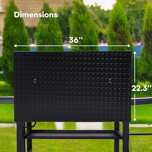 Flybold 36 Inch Blackstone Griddle Hard Cover – Aluminum Flat Top Grill Lid - Image 3