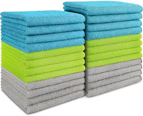 AIDEA Microfiber Cleaning Cloth-24PK, Microfiber Towels by AIDEAHOME