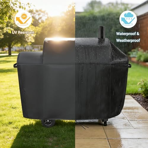 Grill Cover for Royal-Gourme-t CC1624W Barrel Charcoal Grill - Image 7