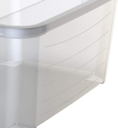 Life Story 6 Pack Light Duty Stackable Storage Bin, 55 Quart Home Organizer, Versatile Lightweight Locking Bins with Carrying Handles, Clear