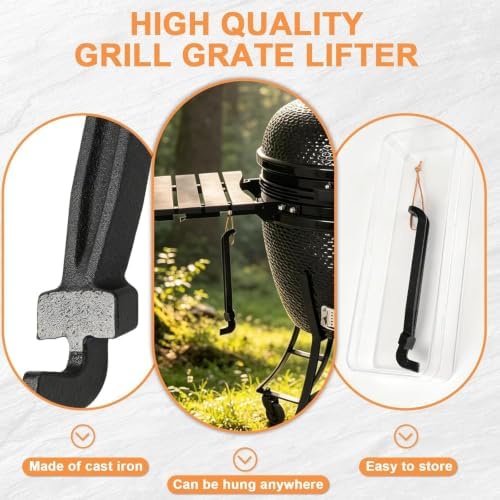 Cast Iron Barbecue Universal Grill Grid Lifter - Image 6