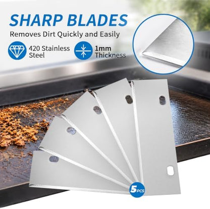 Grill Scraper Blades Replacement Heavy Duty Griddle Blades Commercial Kitchen - Image 3