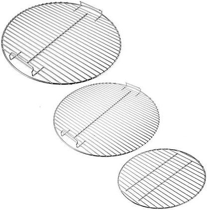 AJinTeby Heavy Duty Plated Steel Cooking Grate and Lower Grate, Charcoal Grate for Weber 18" Inch Smokey Mountain Cooker Charcoal Grill (7432+85042+63013)