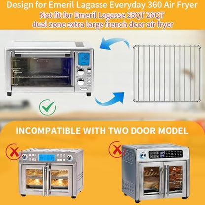 AirFryer Wire Rack for Emeril Lagasse Everyday 360 Air Fryer, Stainless Steel - Image 3
