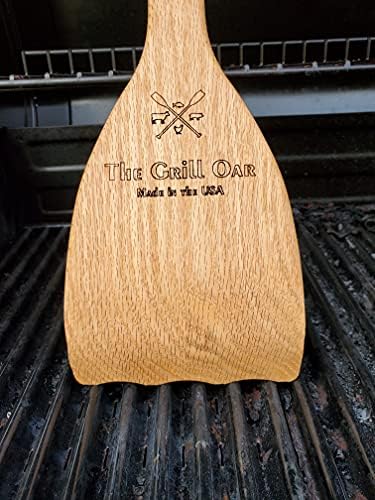 The Grill Oar - Wooden Grill Scraper and Cleaner, Made in the USA, Premium Red - Image 3