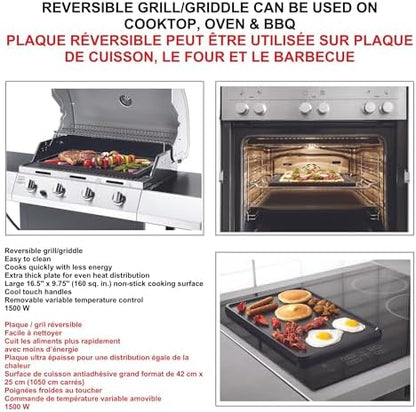 Starfrit The Rock Electric Grill & Griddle, Reversible - Image 5