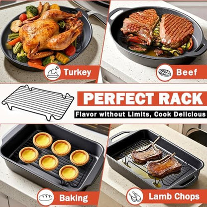 Roasting Rack, Heavy Duty Turkey Rack - Image 6