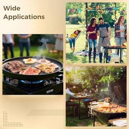 1 Pcs Cast Iron Griddle, 11.8 in Reversible Grill Griddle - Image 6