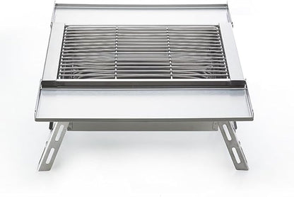 WILD JOURNEY Camping Charcoal Grill for IGT Table, Folding Barbecue Grill with Carry Bag, Portable BBQ Grill for Outdoor Car Camping Cooking Tailgating