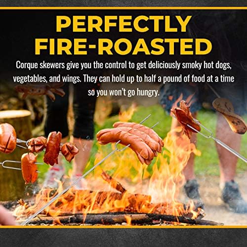 CORQUE Marshmallow Roasting Sticks, Smores Sticks, Extendable, Camping Skewer - Image 6