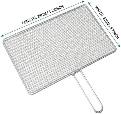 Fish Grill Basket for Outdoor Grill Stainless Steel BBQ Basket - Image 5