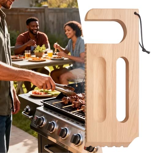 Wooden Grill Scraper, Brush Natural Hardwood BBQ Cleaner, Grill Grate Cleaner - Image 7
