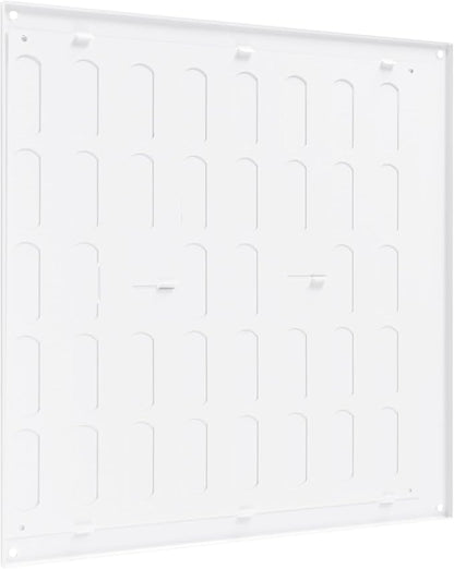 Vent Systems 12" x 12" Inch (Outer Dimensions) Metal Air Vent Grille - White Adjustable Register Vent Cover - Open/Close Air Supply Intake Wall Vent - Heating/Cooling Ceiling Grille for House, Garage