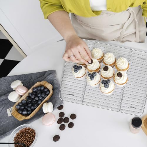 Herogo Baking Cooling Rack Set of 2, 15.3” x 11.2” Wire Cooking Rack - Image 7