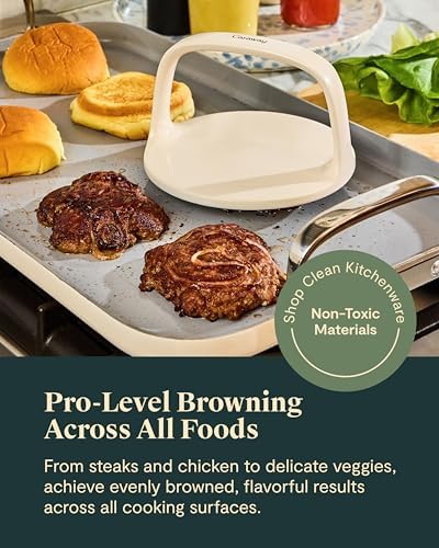 Caraway Grill Press with Handle, 100% Stainless Steel Body - Image 3