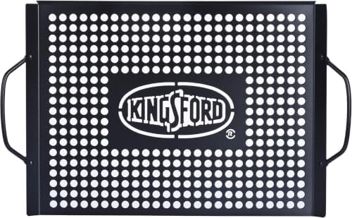 Kingsford Non-Stick Grill Topper Pan, Heavy Duty Carbon Steel BBQ Grilling Tray by Kingsford