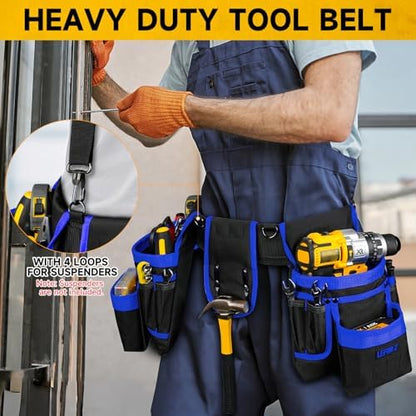 Tool Belt with 4 D-Rings, 27-Pockets Tool Belts - Image 6