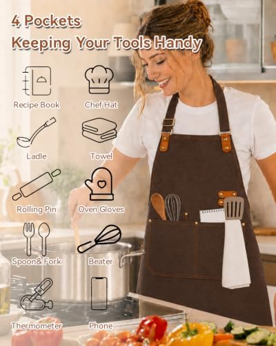 Teskyer Canvas Kitchen Apron - Image 3