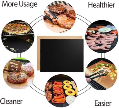 Set of 12 Grill Mats for Outdoor Gas Grill, 15.75 x 13 Inch - Image 6