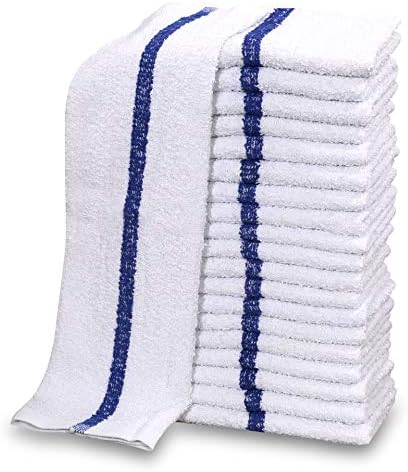 GOLD TEXTILES 120 PC New Cotton Blend White Restaurant Bar Mops Kitchen Towels by GOLDTEXTILES