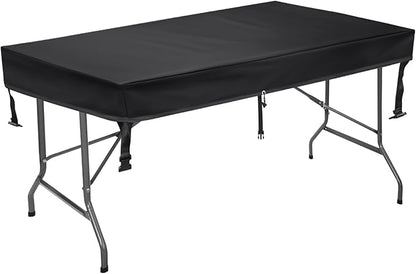 TOHONFOO Rectangular Folding Table Cover - Waterproof Anti-UV Outdoor Table Covers - Outdoor Table Cover 96" L x 30" W x 6" H