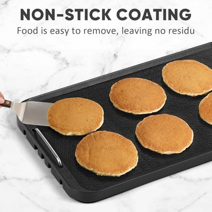 CUSIMAX Stove Top Griddle Pan, 14.96"x8.66" Aluminum Non-stick Griddle Pan - Image 3