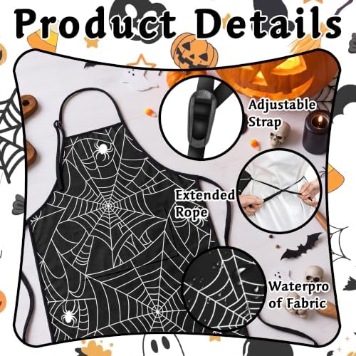 Apron for Women Men with Pockets, Adjustable Oxford Fabric Chef Aprons for - Image 4