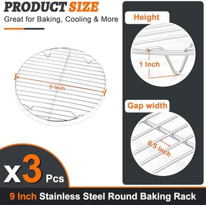 P&P CHEF Round Cooking Rack, Cooling Rack - Image 2