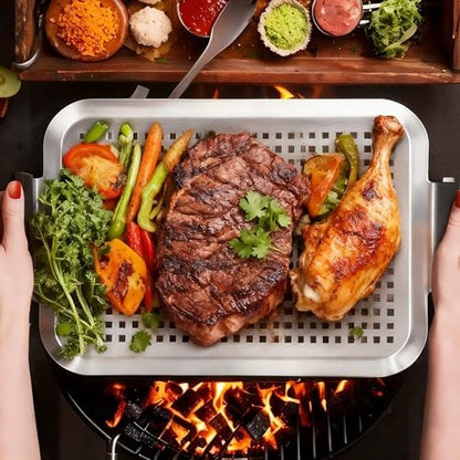 Grill Pan Set of 2, Grill Topper - Image 2