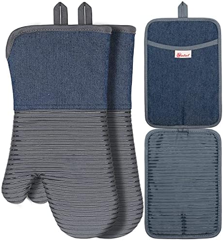 Yutat Oven Mitts, Pot Holders Set of 4 Made by YUTAT