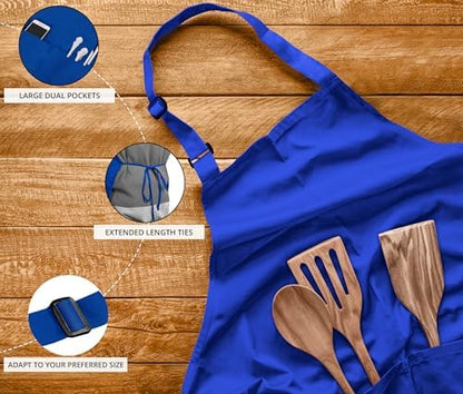 Utopia Kitchen Bib Aprons 10 Pack Adjustable - Image 3