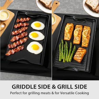 Utheer Nonstick Reversible Cast Iron Griddle 16.5" x 10.5" - Image 3