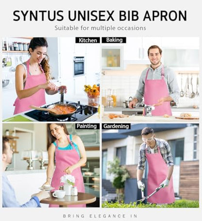 Syntus Apron for Men Women, Adjustable Cooking Kitchen Apron - Image 6