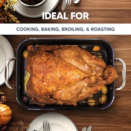 HIC Kitchen Roasting Pro V-Shaped Baking Rack, Nonstick-Coated Steel, - Image 2