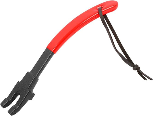 KAMaster Cast Iron Grill Grate Lifter,Grid Lifter Gripper Work for Big Green Egg Accessories Kamado Grill Joe Primo Vision Louisiana Grills,Grate Lifters with Red Protective Cover for Moving Hot Grate