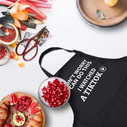 Rosoz Funny BBQ Black Chef Aprons - Image 3