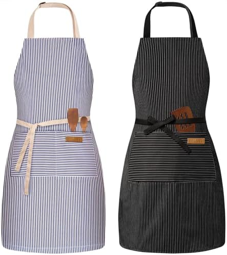 BeLuyi 2 Pack Adjustable Bib Apron by BELUYI
