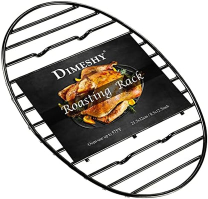 Roasting Rack Enamel 12.5"*8.5"Fits 15In Roasting Pan, Dishwasher Safe by DIMESHY