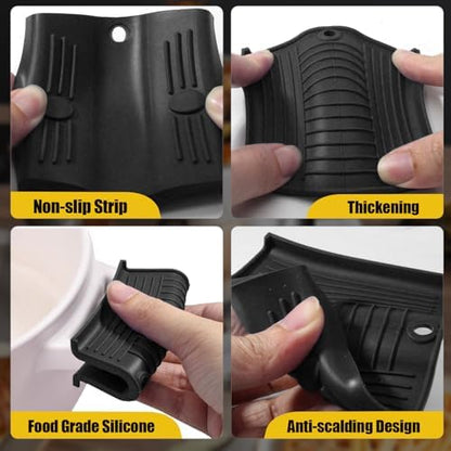 Bonsicoky 2 Pack Silicone Hot Pan Handle Holder - Image 4