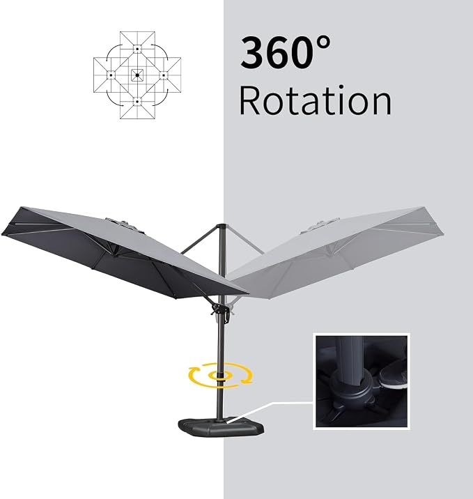 PURPLE LEAF Patio Umbrella 10' x 13' Built - Image 6