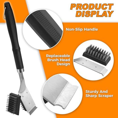 BBQ Grill Cleaning Brush Scraper - Image 4