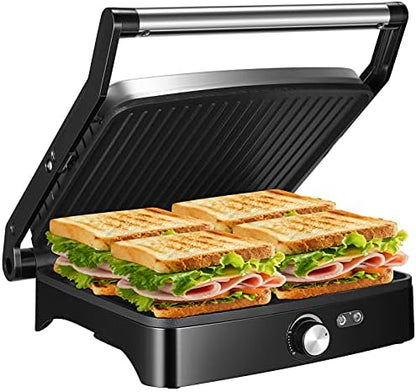 OSTBA Panini Press Grill, 4-Slice Sandwich Maker by OSTBA