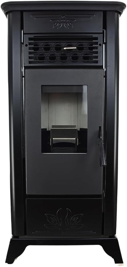 Freedom Stoves Freestanding Independence PS21 Pellet Stove: 34,700 BTUs, Battery Backup, Wi-Fi Control, Heats up to 1800 sq ft, Black Vintage Edition