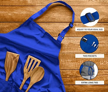 Utopia Kitchen Bib Aprons 2 Pack Adjustable - Image 4