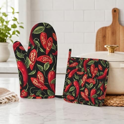 Mexican Hot Pepper Chili Oven Mitt and Pot Holder - Image 5
