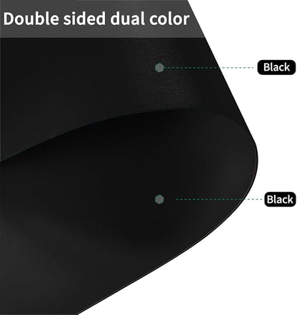 Table Pad Protector - 24x40 Inch Waterproof Easy to Clean Can Conceal Flaws Protector The Table Top from Scratches Used for Coffee Table (Black+Black 24x40)