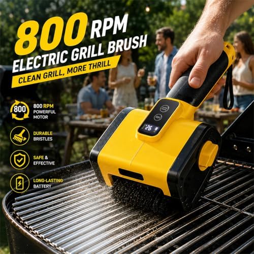 Electric Grill Brush 800RPM BBQ Grill Cleaner - Image 3