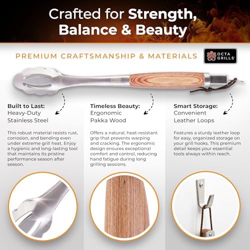 3-Piece BBQ Utensil Set – Premium Stainless Steel Grill Tools - Image 3