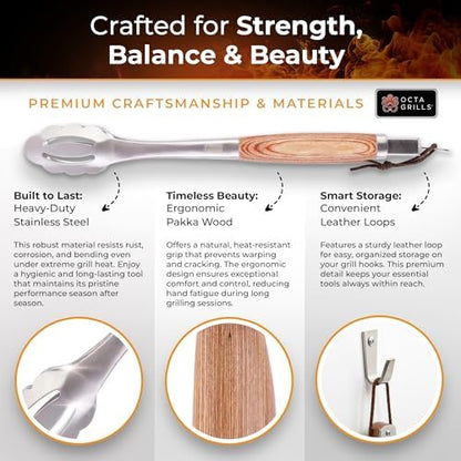 3-Piece BBQ Utensil Set – Premium Stainless Steel Grill Tools - Image 3