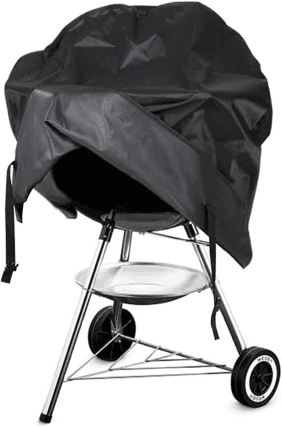 18 inch Grill Cover for Round Grill Cover Waterproof 600D Heavy Duty Outdoor Canvas BBQ Grill Cover Dome Smoker Cover